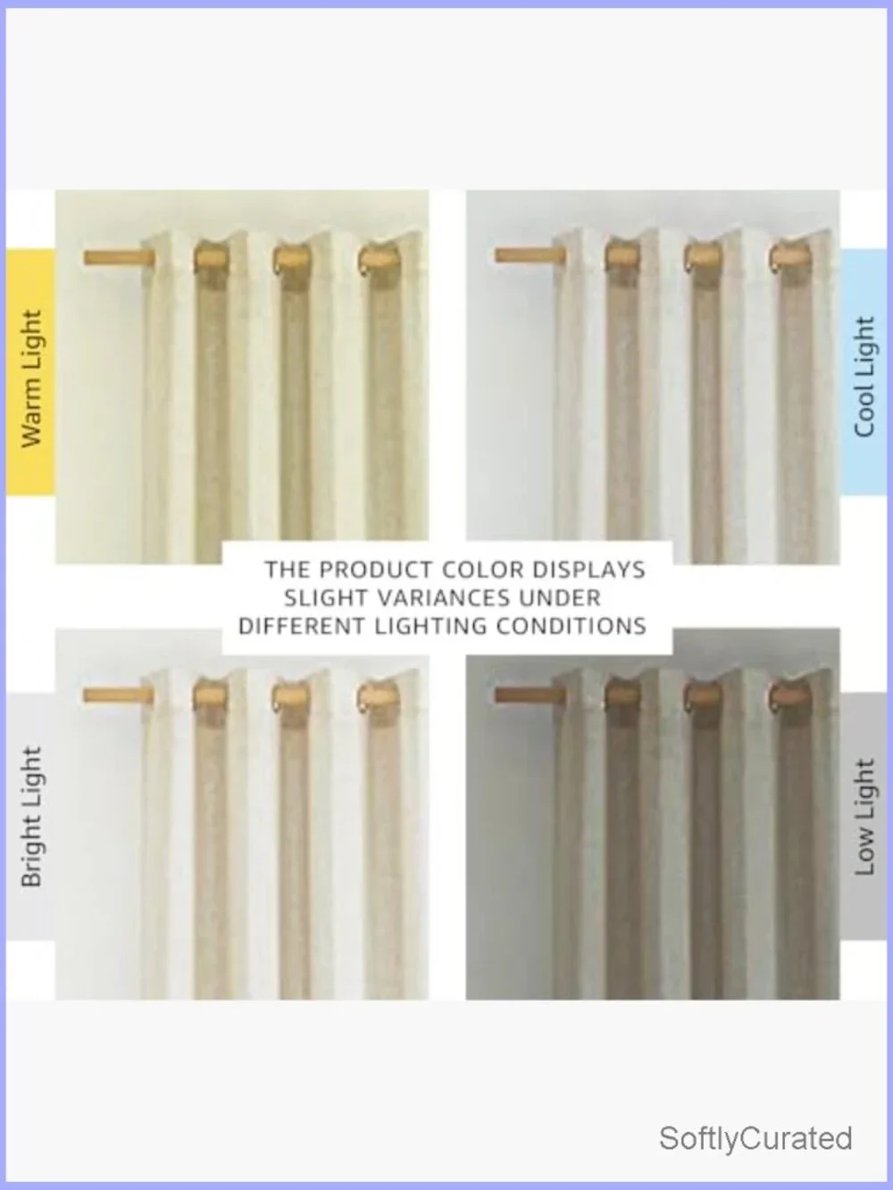 Linen Curtain Panels 84 inch Long Grommet Top Semi Sheer Light Filtering 2 Pack